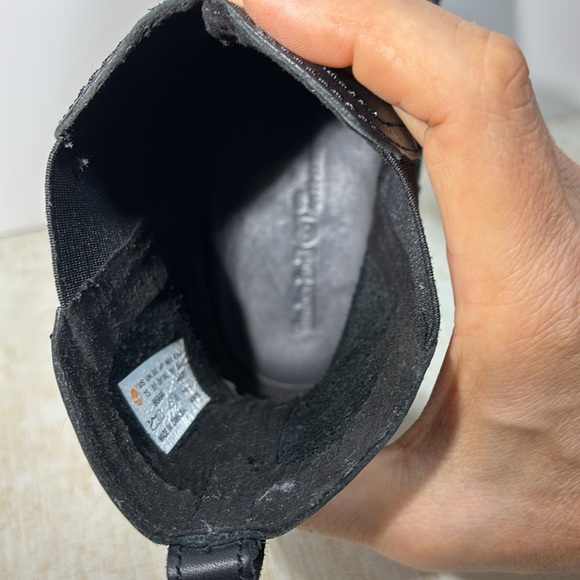 Timberland Ladies "Savin Hill" #8669A Black Leather Pull on Boots - Size 7.5 - Picture 9 of 12